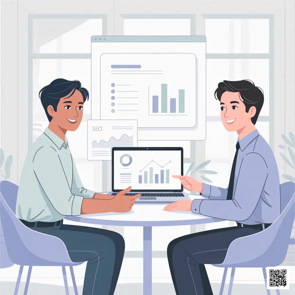 SEO Beratung für Selbstständige mit Analyse und Strategiegespräch am Laptop