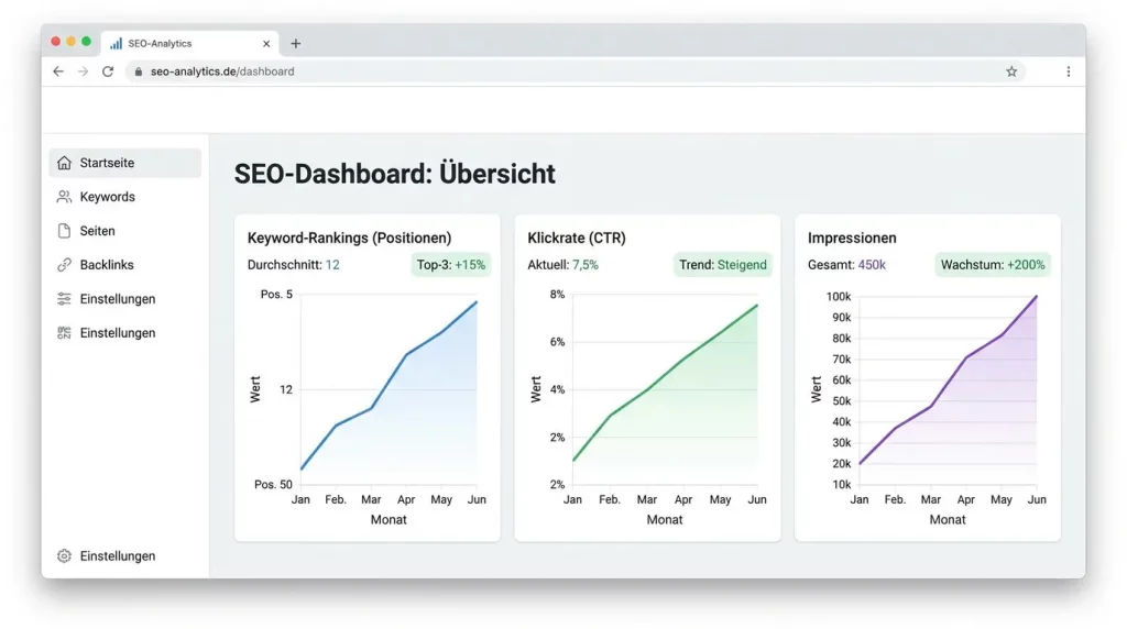 Screenshot Google Search Console – SEO-Monitoring für Handwerker