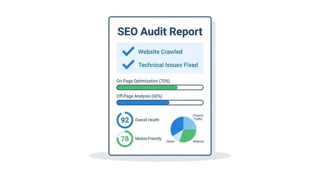 SEO-Audit Ergebnis für einen Handwerksbetrieb
