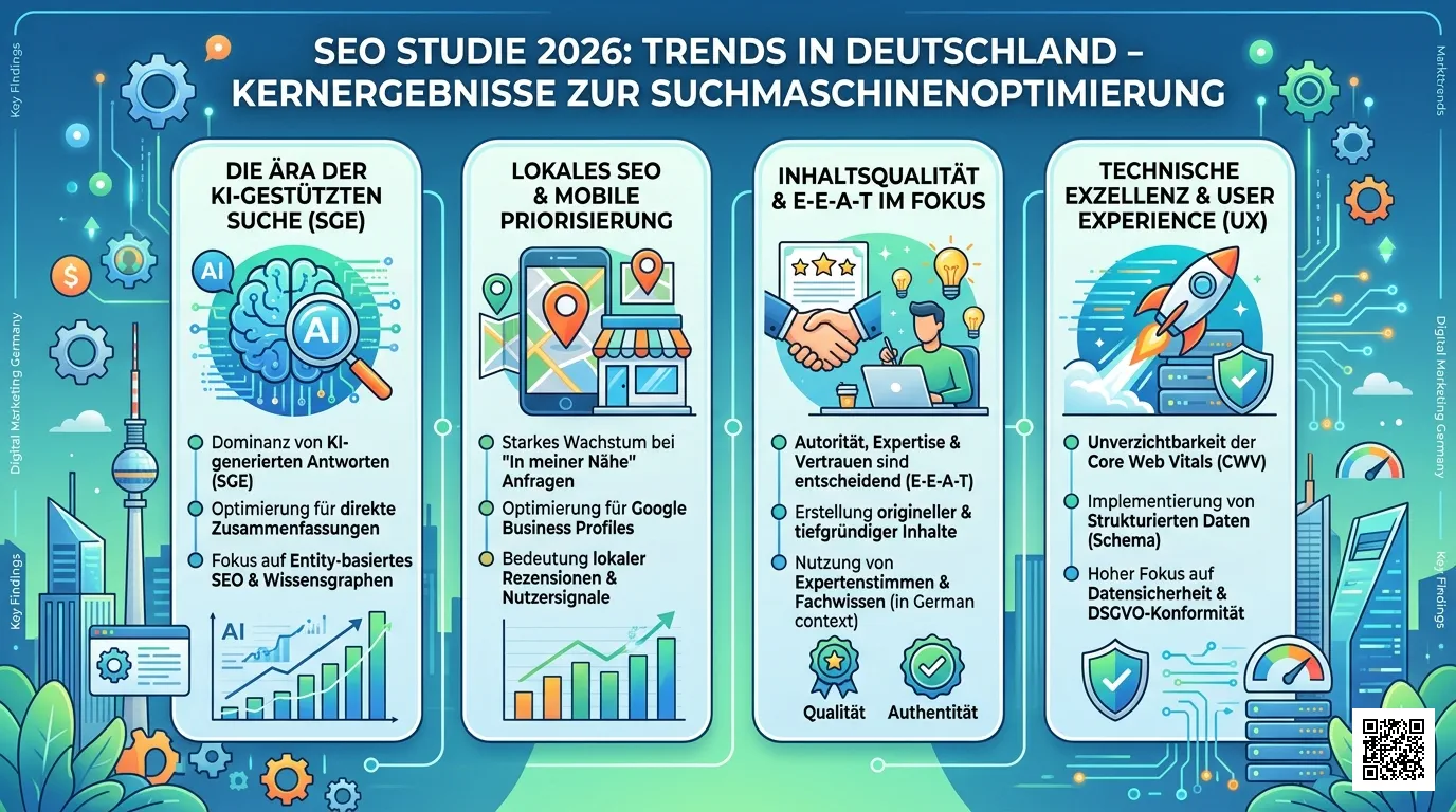 SEO Studie 2026 Trends Deutschland – zentrale Erkenntnisse zur Suchmaschinenoptimierung